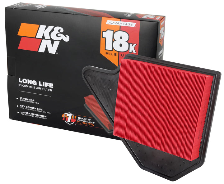 K&N KNA-2462 front packaging showing model and fitment for quick identification and correct purchase