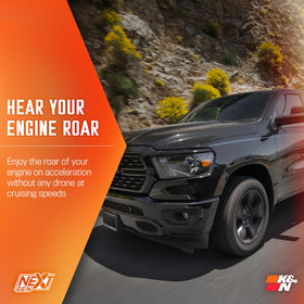 K&N lifestyle shot of RAM 1500 on road showcasing improved acceleration feel