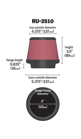 K&N close-up of cotton gauze media revealing high-flow filtration