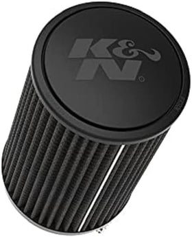 K&N RU-3112HBK front view showing clamp-on design and increased airflow benefit