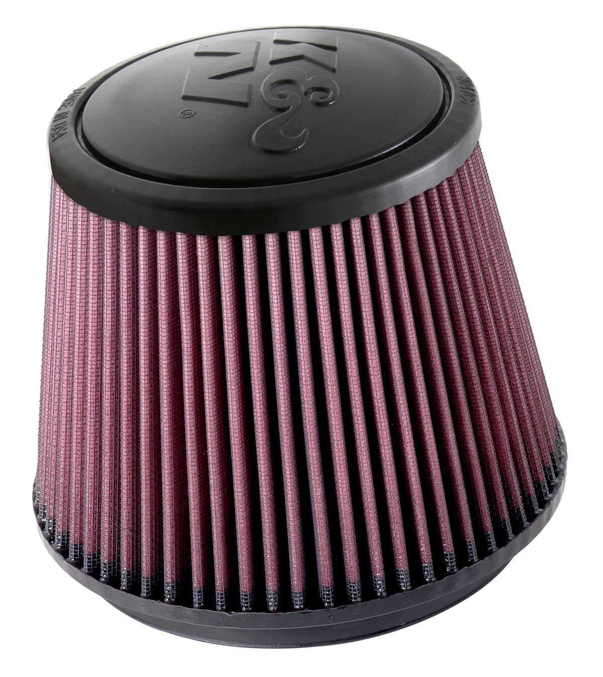 K&N RU-5173 front view showing cone shape and pre-oiled media for better airflow
