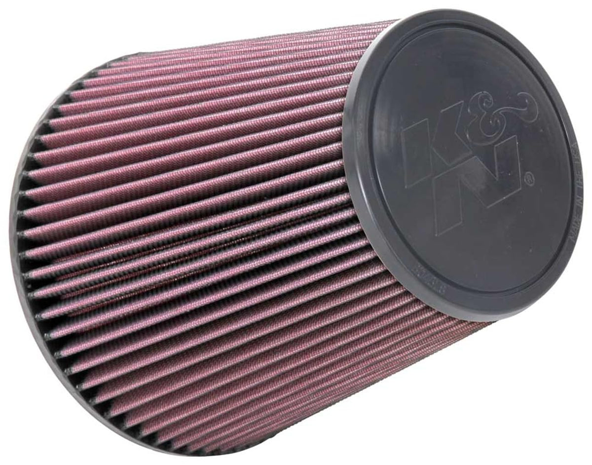 K&N RU-1044 front view showing tapered cone and open airflow benefit