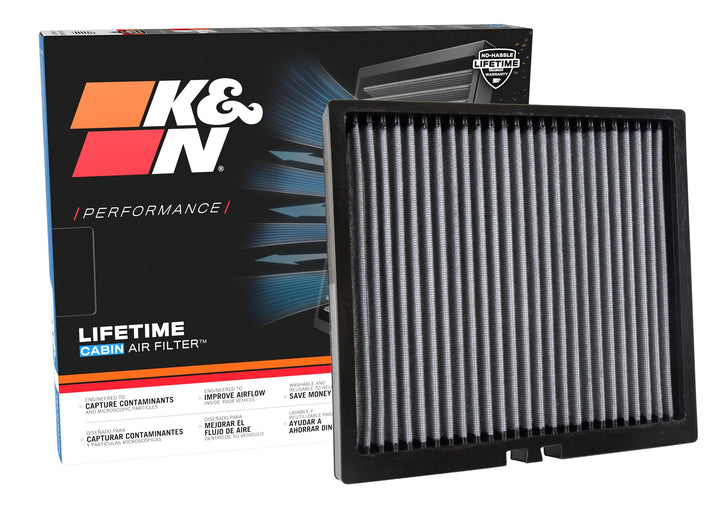 K&N VF2047 front packaging showing product and fitment benefits