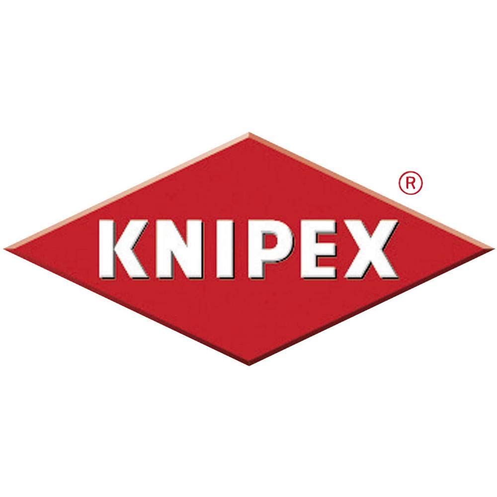 KNIPEX close-up of serrated blade and reinforced handle, precise non-slip cutting benefit