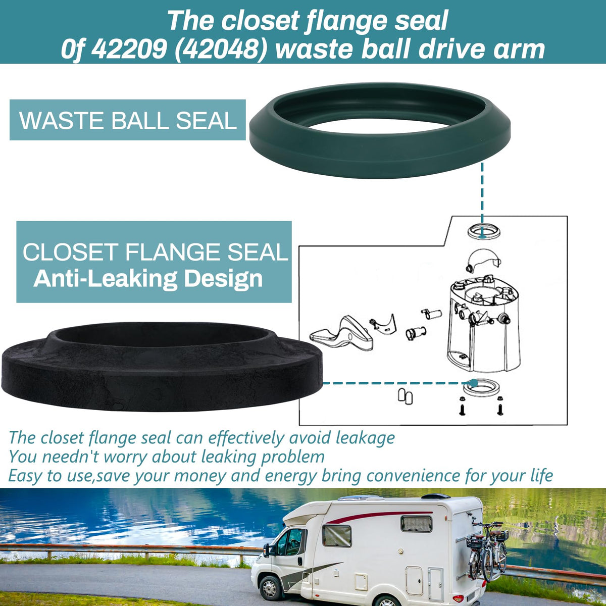 Knocokie closet flange seal detail demonstrating tight watertight flange connection