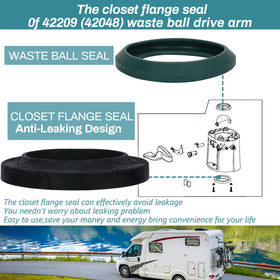 Knocokie closet flange seal detail demonstrating tight watertight flange connection