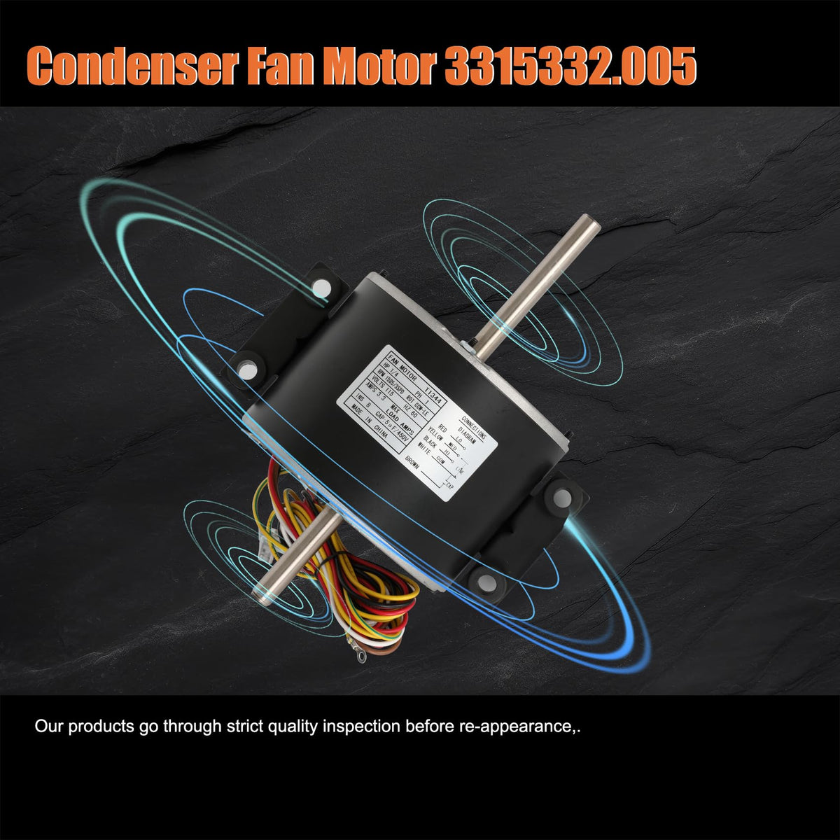 Knocokie motor next to ruler showing scale for confirming shaft and body size