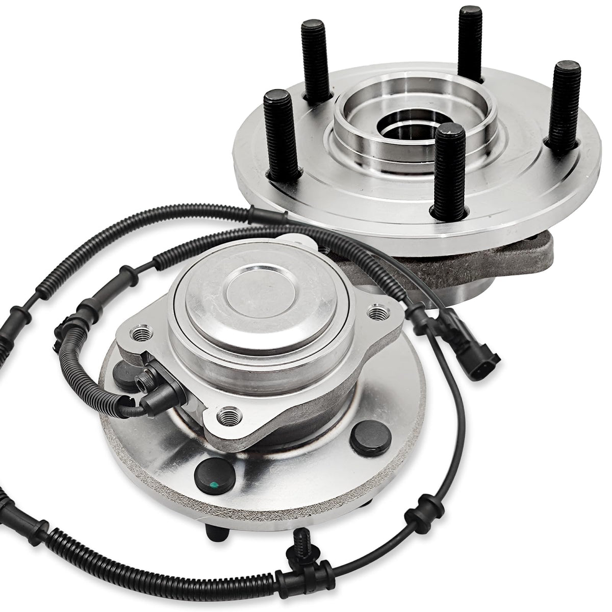 KNOLET rear wheel hub front view showing flange and five studs for accurate fit