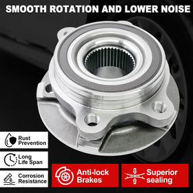 KNOLET 513301 side profile highlighting wheel studs and flange for secure mounting