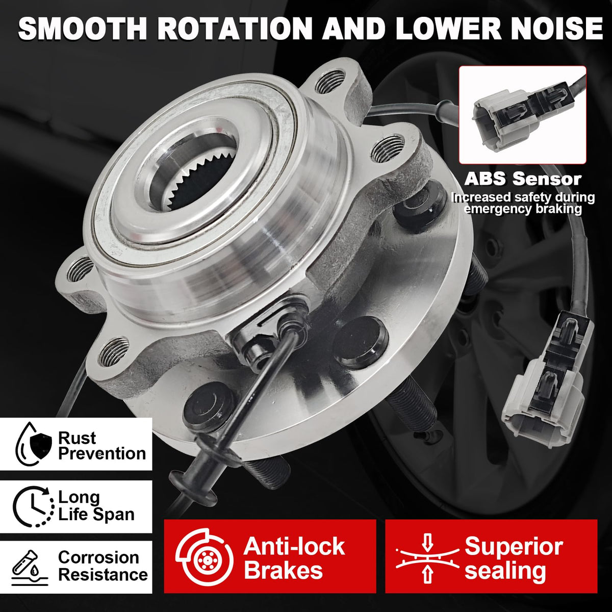 KNOLET ABS sensor and wiring detail ensuring proper wheel speed reading