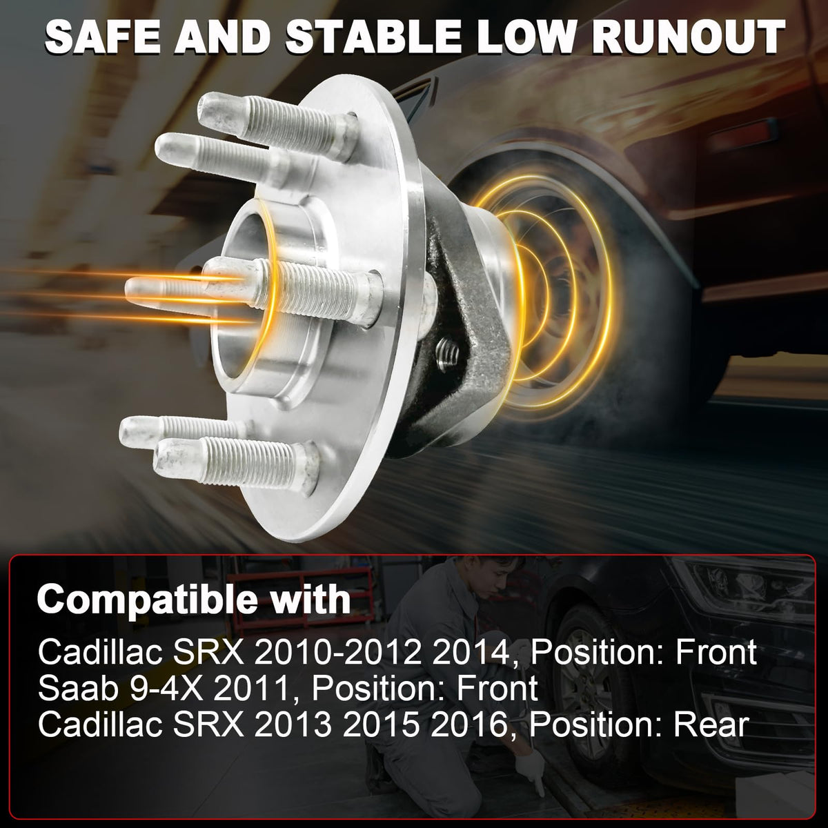 KNOLET close-up of hub flange detail demonstrating precise machining for correct fit