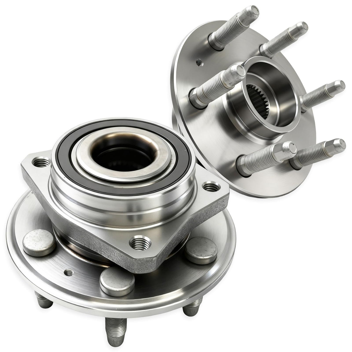 KNOLET front packaging hub assembly showing complete replacement kit and fitment benefit