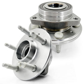 KNOLET hub assembly front view showing five-lug pattern and encoder benefits