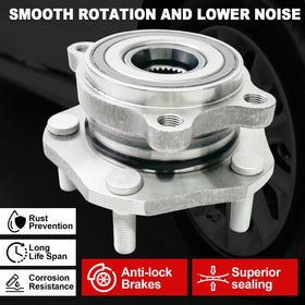 KNOLET hub side profile with wheel studs visible for easier wheel mounting
