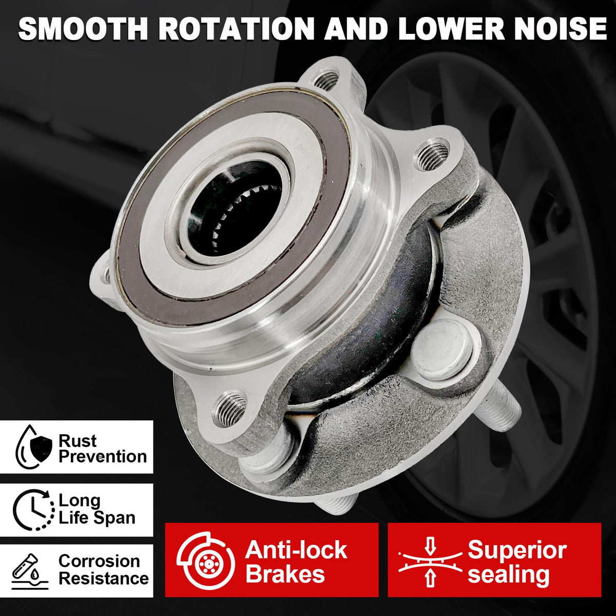 KNOLET side profile with wheel studs showing correct stud alignment benefit