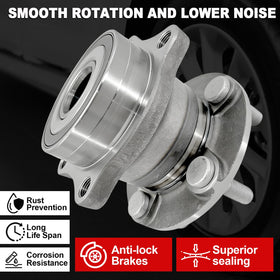 KNOLET hub close-up of bearing face highlighting precise machining and smooth rotation