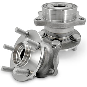 KNOLET rear hub front view showing five-lug pattern and secure fitment benefit