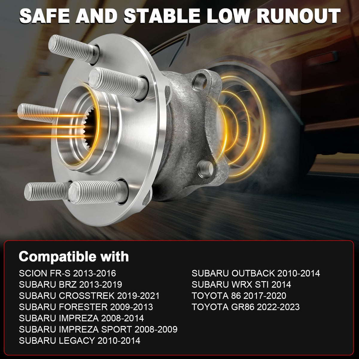KNOLET rear hub side profile displaying durable forged steel construction benefit