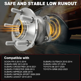KNOLET rear hub side profile displaying durable forged steel construction benefit