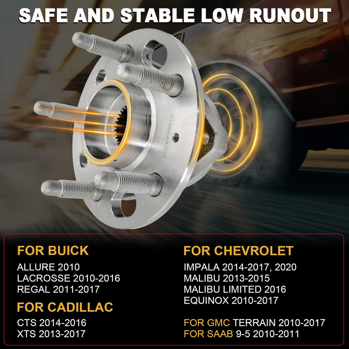 KNOLET front hub face close-up highlighting precision machining for quieter rotation