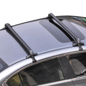 KOCASO cross bars front view showing sleek profile and durable finish benefit: aerodynamic strength