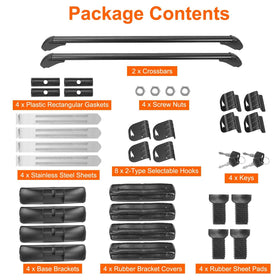 KOCASO cross bars loaded with kayak and bikes demonstrating high load capacity for adventures