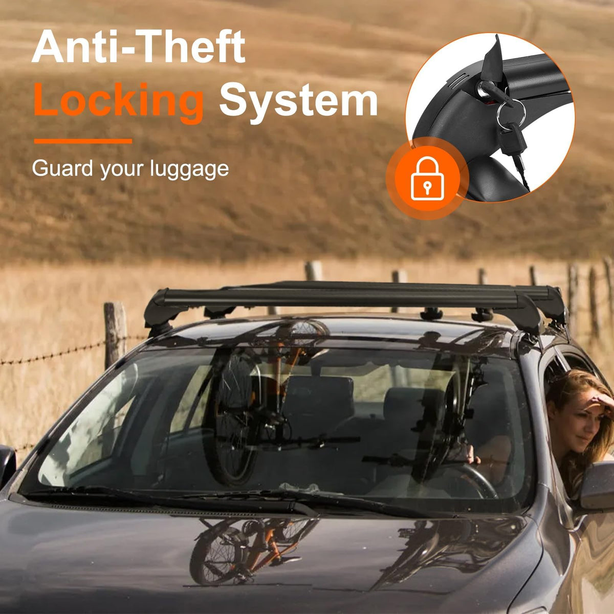 KOCASO keyed anti-theft lock with ABS cover protecting mechanism and preventing theft