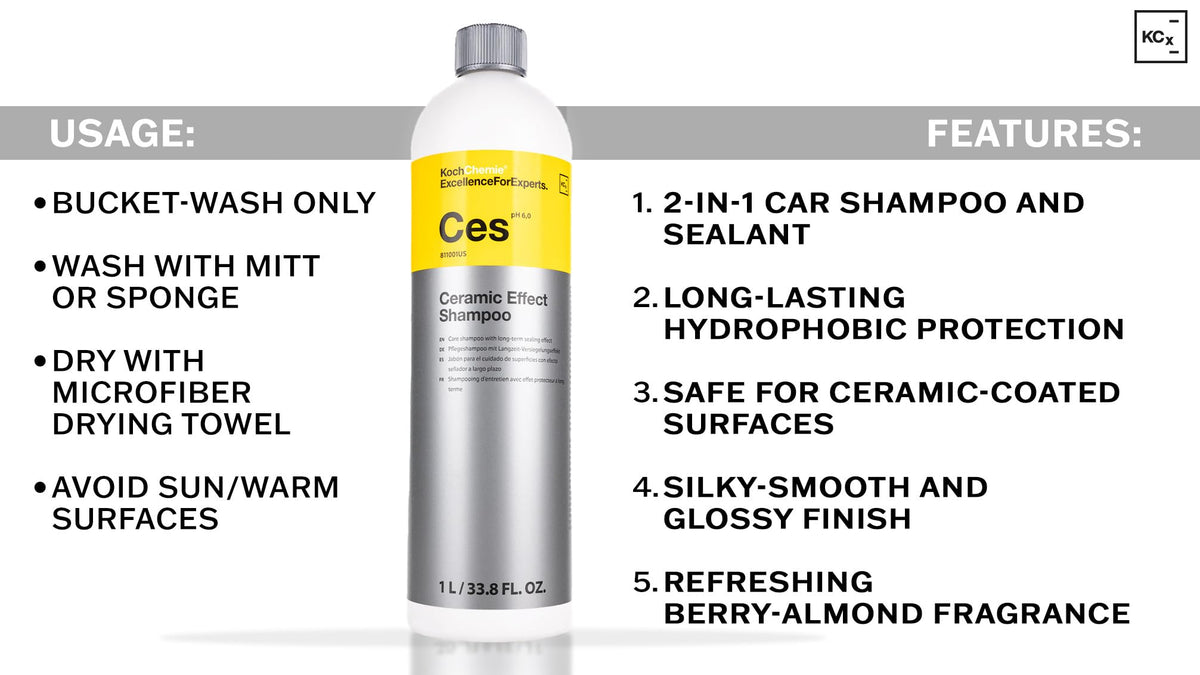 KOCHCHEMIE label close-up highlighting instructions and protective polymer benefits