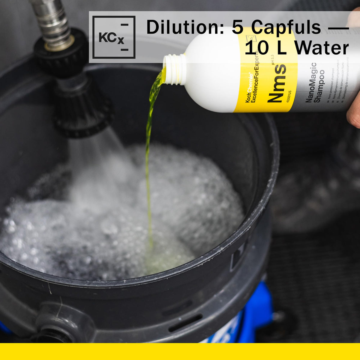 KOCHCHEMIE foam cannon application covering panel to lift grime quickly
