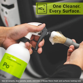 KOCHCHEMIE 1L bottle next to a tape measure showing scale and workshop-ready volume benefit