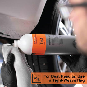 KOCHCHEMIE before and after on bumper demonstrating tar removal benefit