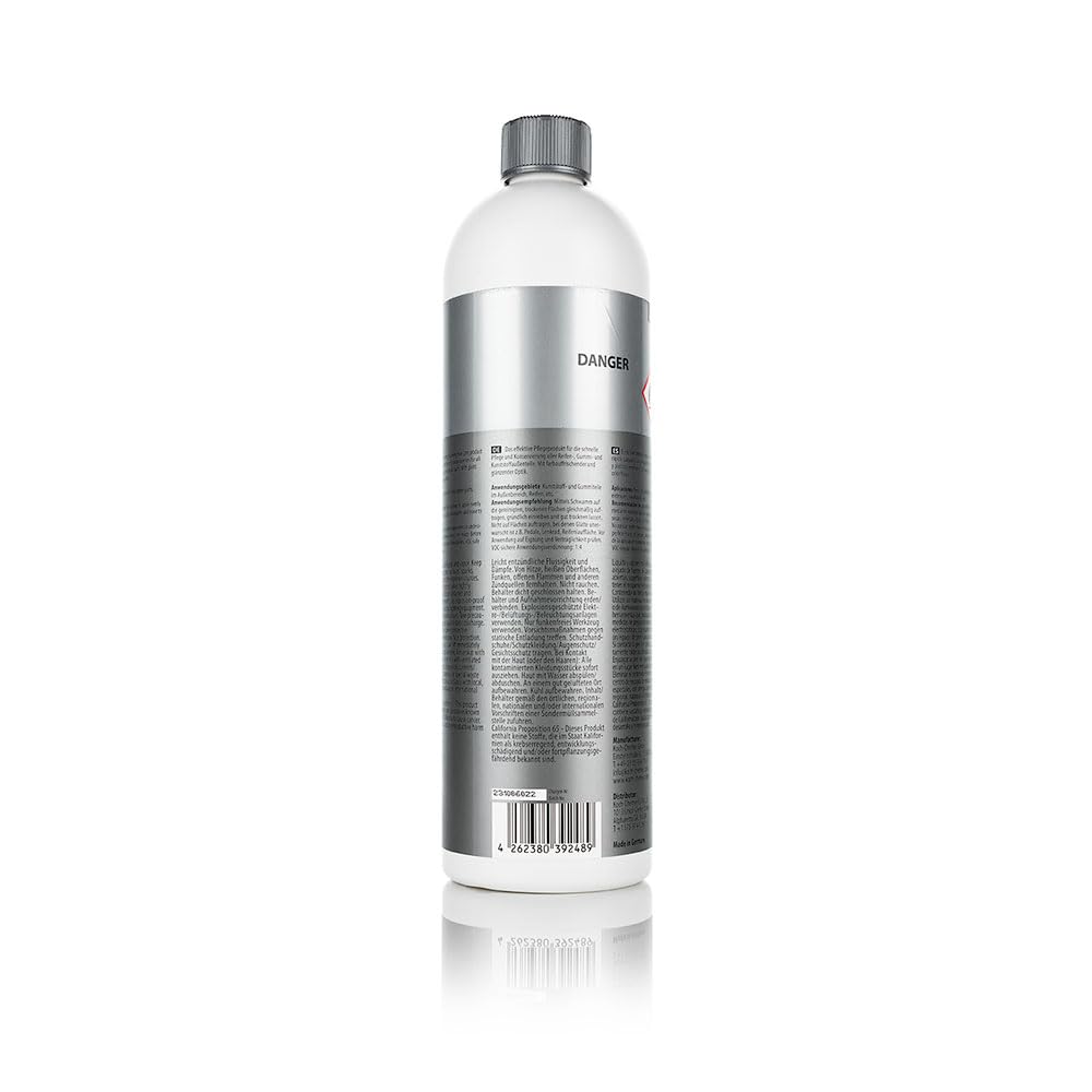 KOCHCHEMIE bottle held in hand to show scale and professional use advantage