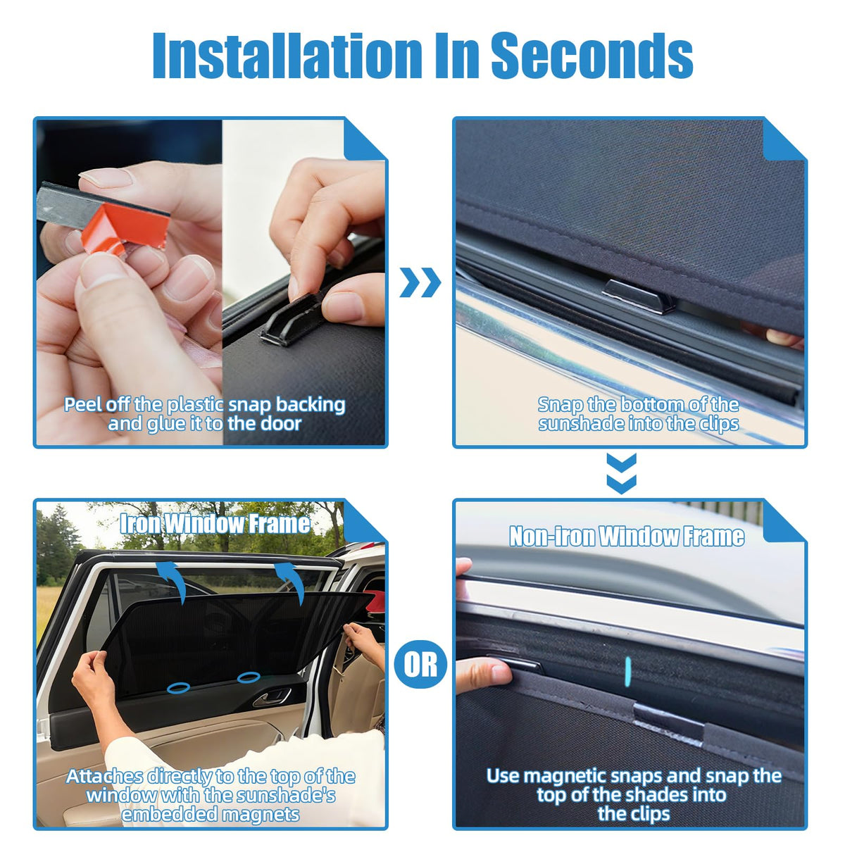 KOCZIL folded shade compact storage for easy removal and transport