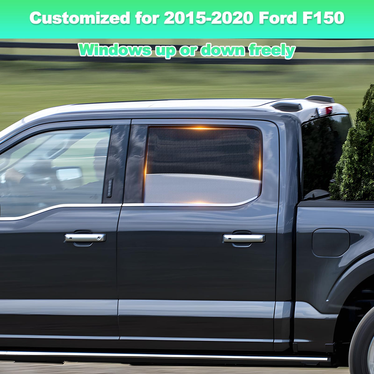 KOCZIL installed on passenger side window demonstrating privacy benefit