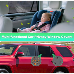 KOCZIL installed in-car rear passenger view offering shade and comfort