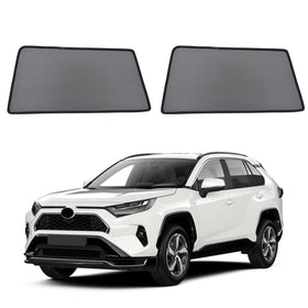 KOCZIL front view of rear side shade showing full window coverage and privacy