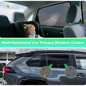KOCZIL shade installed in RAV4 rear door reducing glare and heat inside