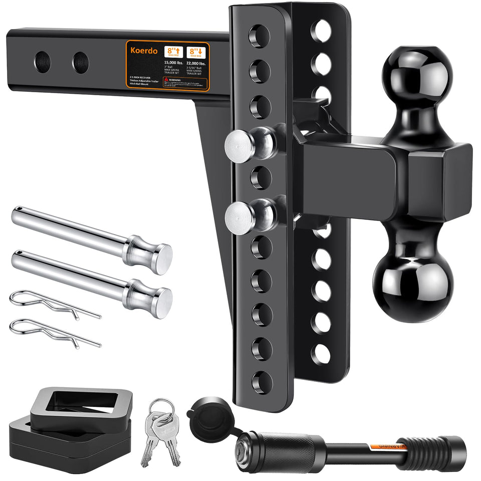 Koerdo front profile of ball mount showing robust design and reliable towing
