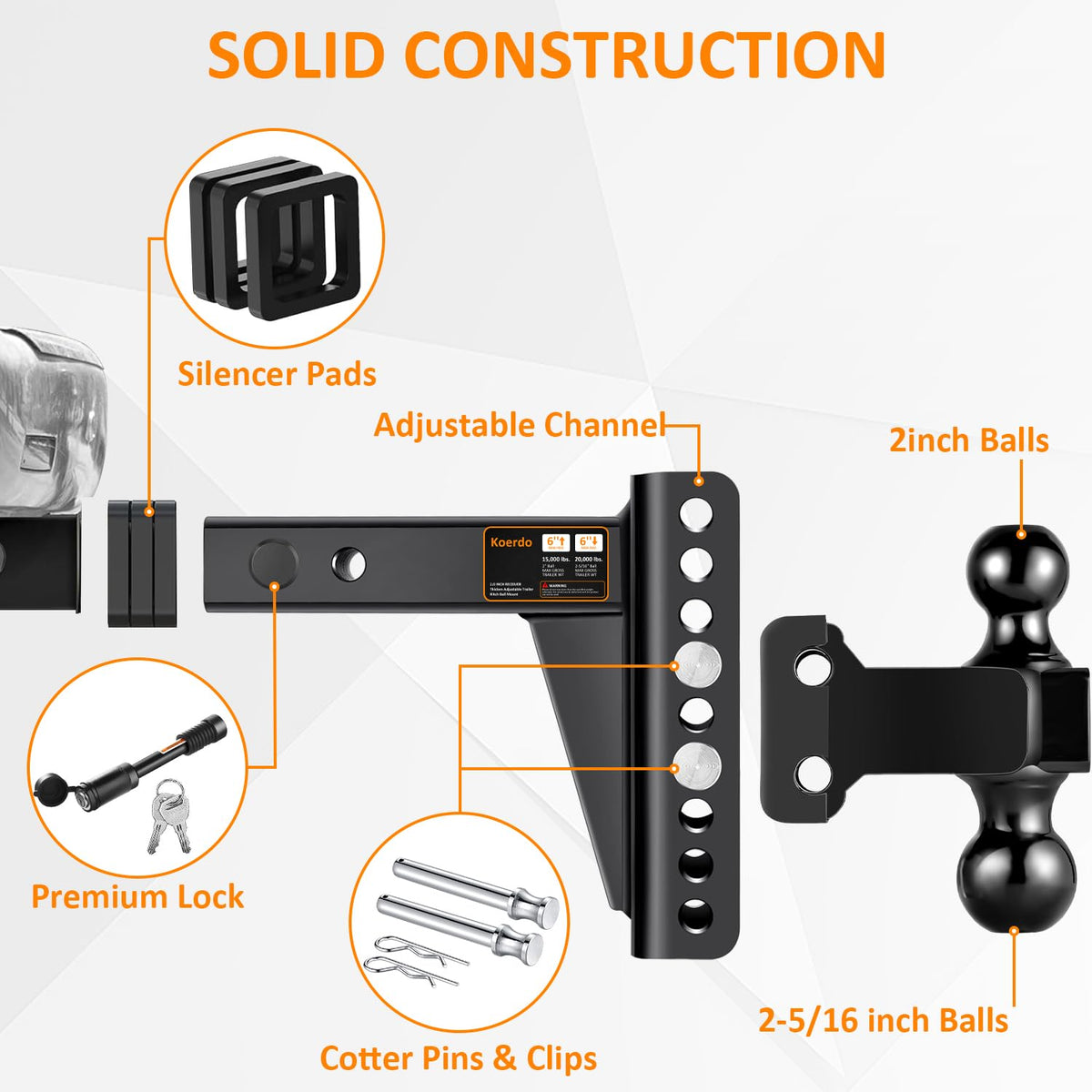 Koerdo hitch installed on truck demonstrating real-world towing stability