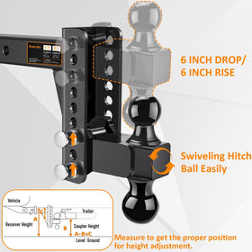 Koerdo side profile showing 6-inch drop and rise flexibility benefit