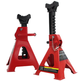 KOERZORE jack stands front view showing pair and compact design for safe storage