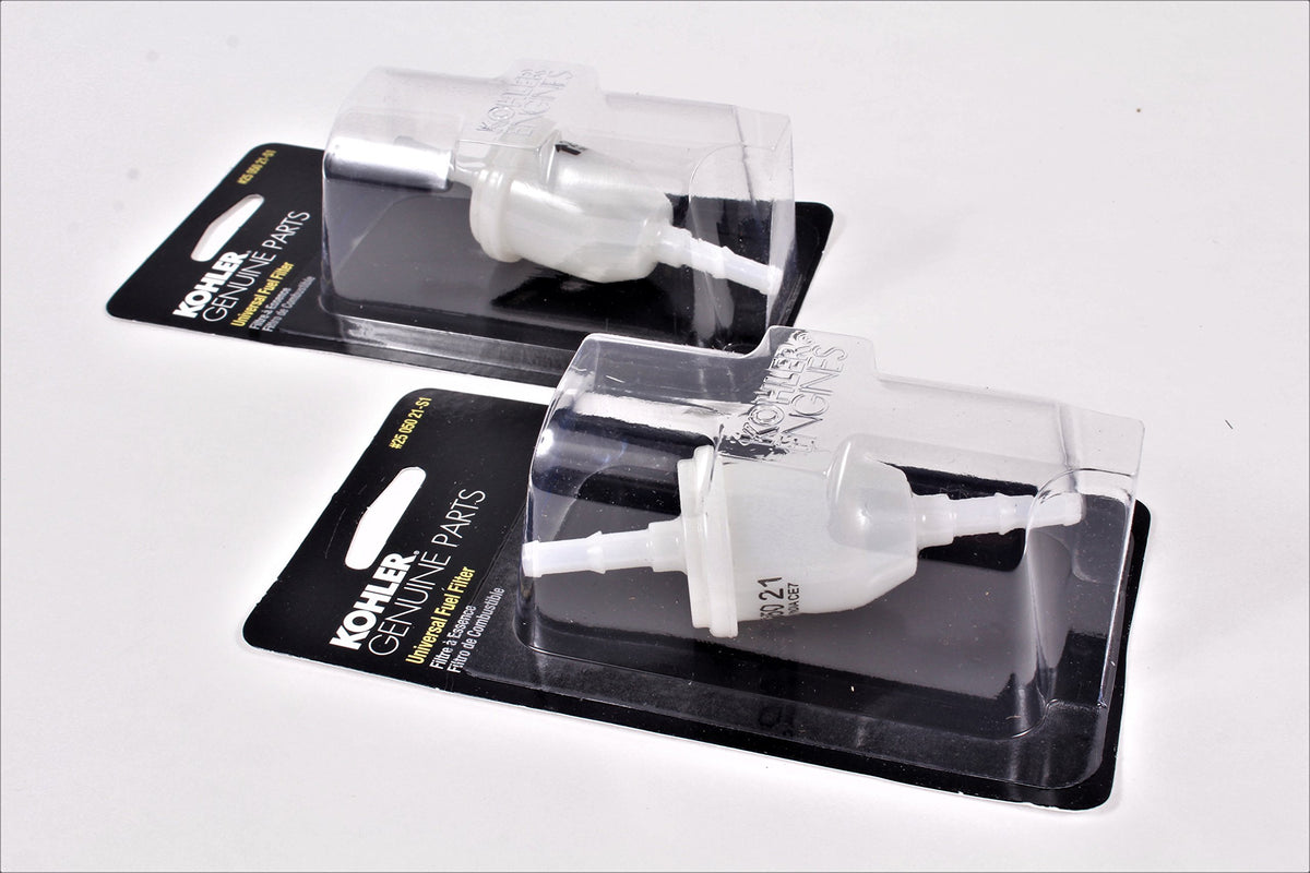 Kohler filter element close-up shows 75-micron media and precise fit advantage