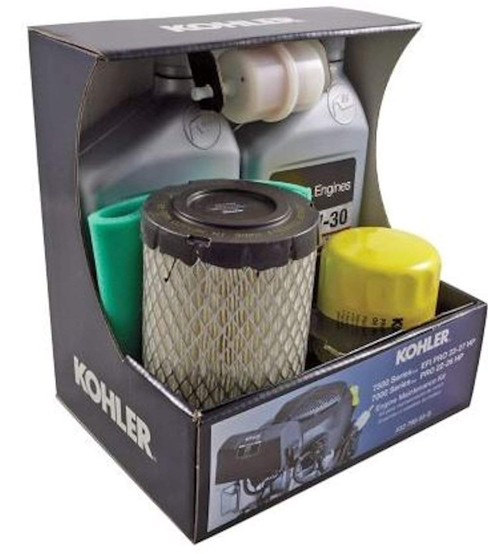 Kohler maintenance kit front view showing components for reliable engine protection