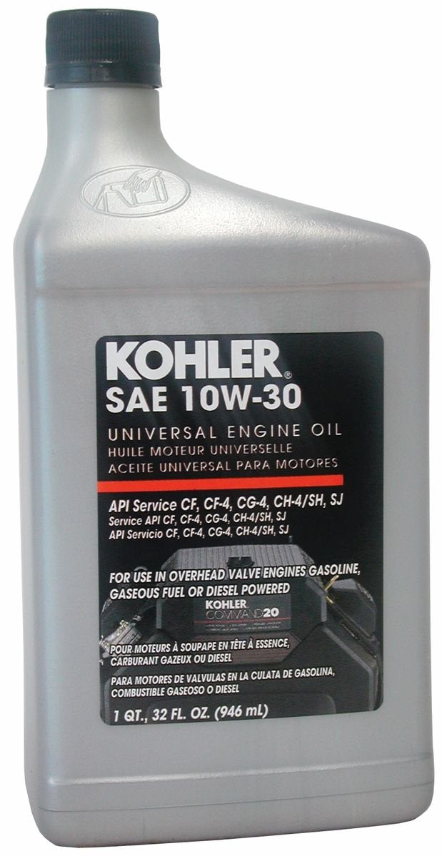 Kohler 1-quart front label showing part number and OEM protection benefits