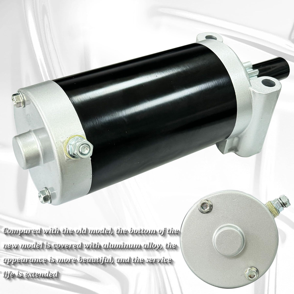 Kohler starter installed in mower engine bay showing practical replacement