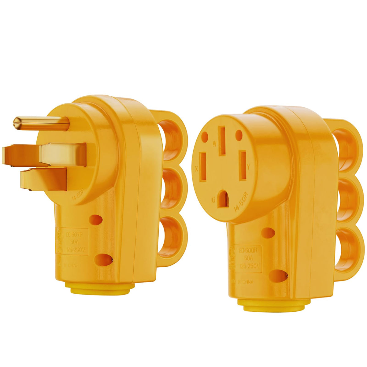 Kohree 50A plug front view showing secure face and easy alignment