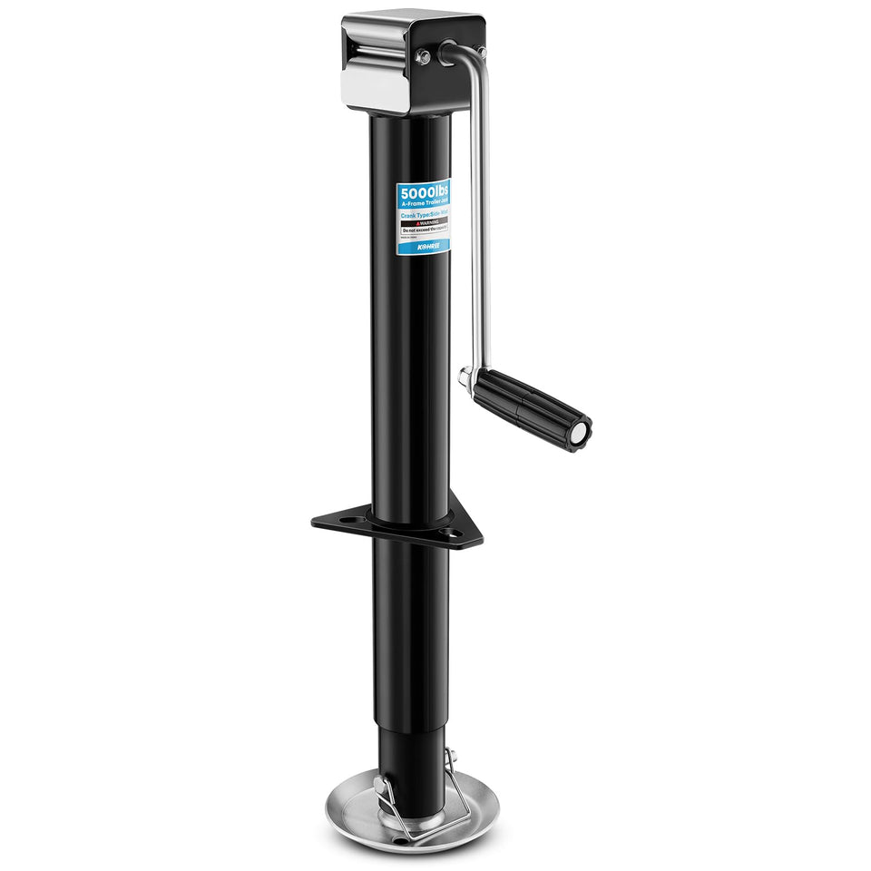 Kohree front view of A-frame jack showing robust galvanized body and load capacity