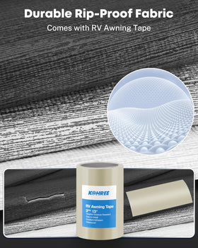 Kohree fabric close-up showing 19oz weave and texture, improves abrasion resistance