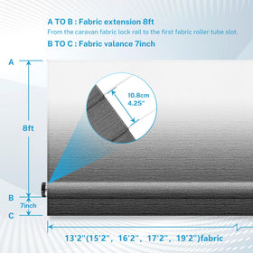 Kohree awning surface beading water during a rain test, keeps interior dry