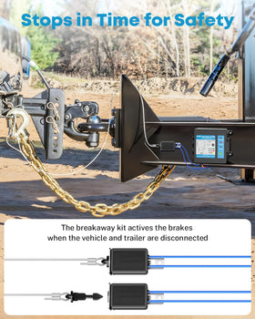 Kohree breakaway kit internal battery detail displaying the 12V 5Ah battery for long standby power